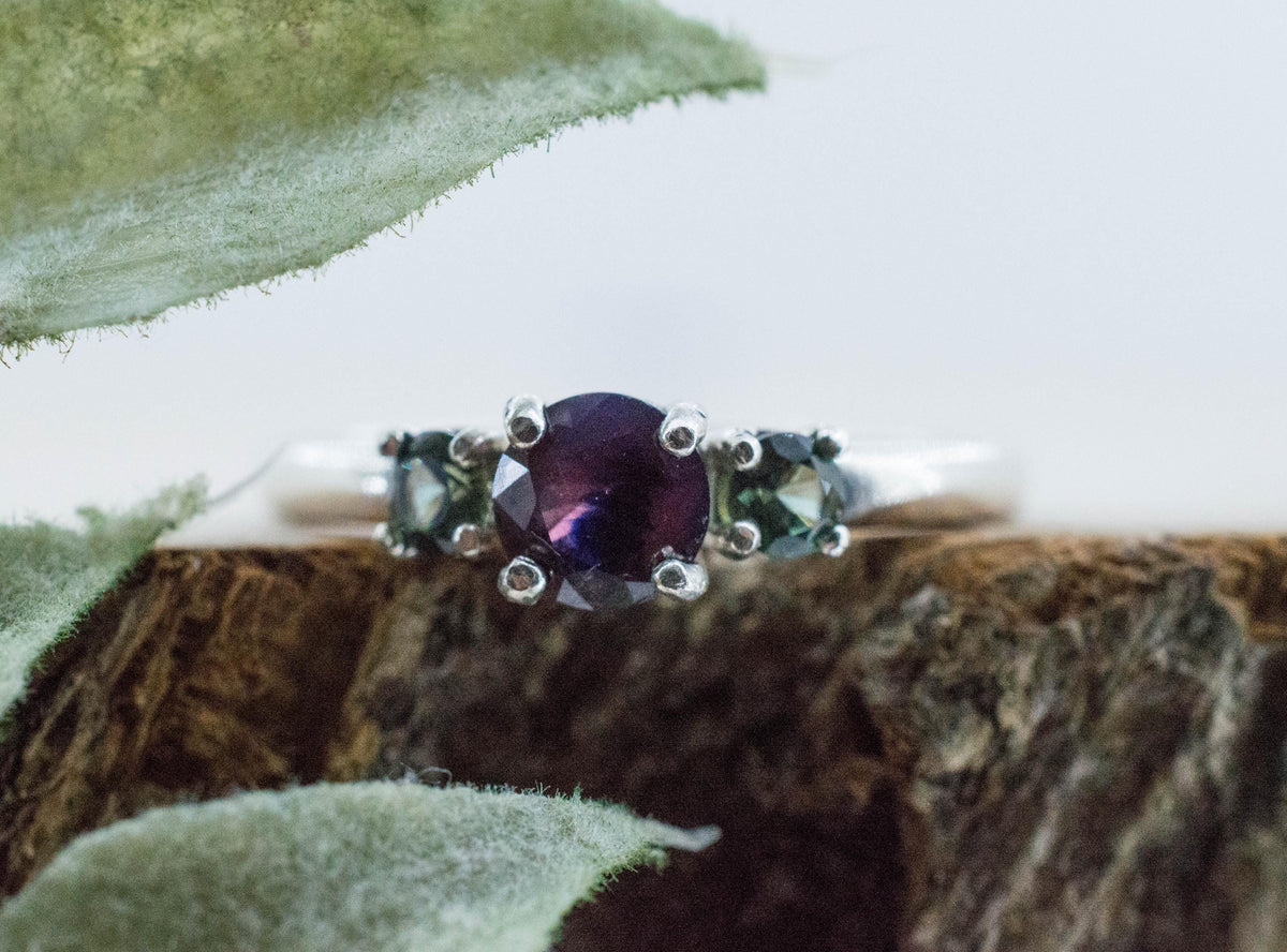 Winza Ruby Sapphire Ring; Natural Untreated Tanzania Ruby and Kenya Sapphires