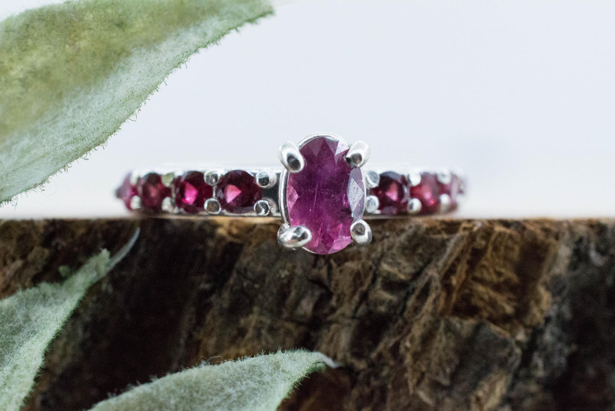 Winza Ruby Sapphire Ring; Natural Untreated Tanzania Ruby and Burma Jedi Spinel