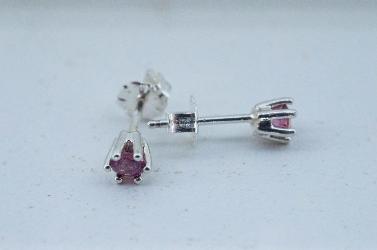 Winza Ruby Sapphire Earrings; Natural Untreated Tanzania Ruby; 0.385cts - Mark Oliver Gems