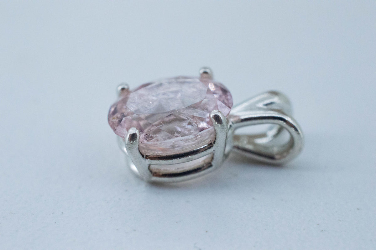 Morganite Pendant; Natural Untreated Brazil Pink Beryl; 3.845cts - Mark Oliver Gems