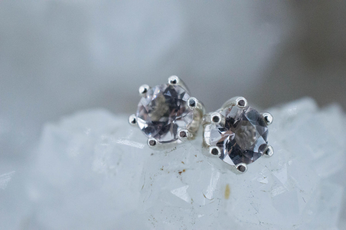 Morganite Earrings; Natural Untreated Brazil Pink Beryl; 0.905cts