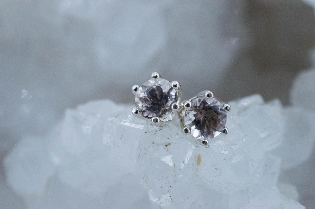 Morganite Earrings; Natural Untreated Brazil Pink Beryl; 1.100cts