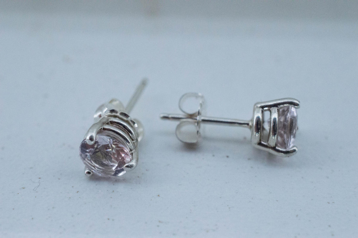 Morganite Earrings; Natural Untreated Brazil Pink Beryl; 1.360cts - Mark Oliver Gems