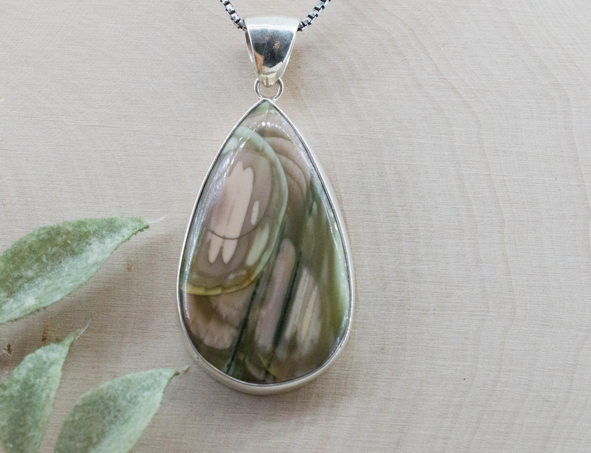 Imperial Jasper Pendant; Natural Untreated Mexico Jasper; 44x22mm
