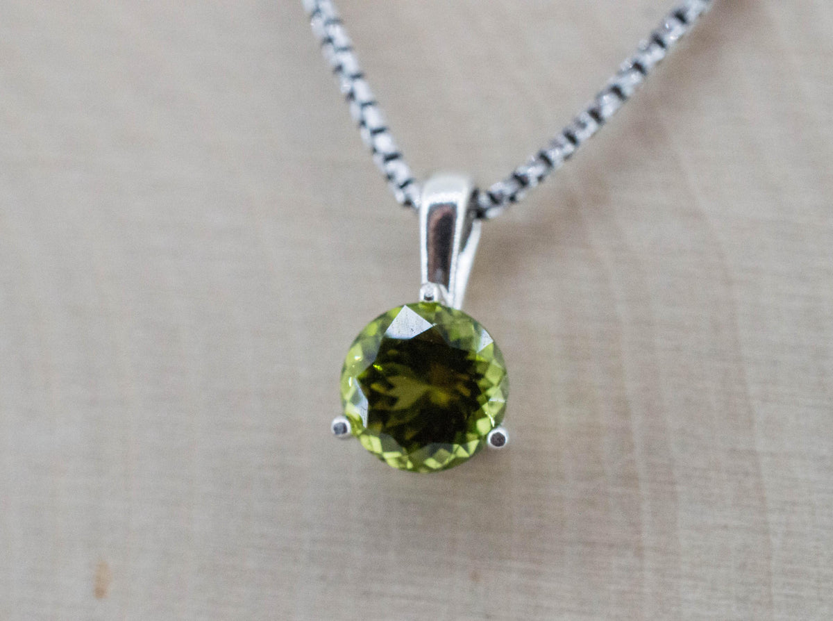 Peridot Pendant; Natural Untreated Tanzania GoGo Peridot; 1.735cts