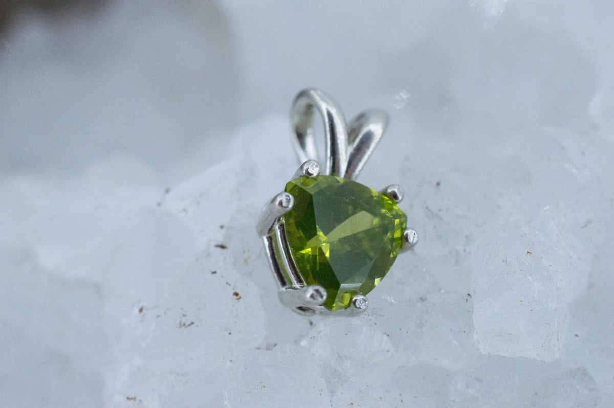 Peridot Pendant; Natural Untreated Tanzania GoGo Peridot; 1.895cts