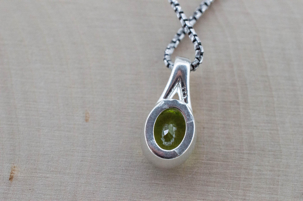 Peridot Pendant; Natural Untreated Tanzania GoGo Peridot; 1.930cts