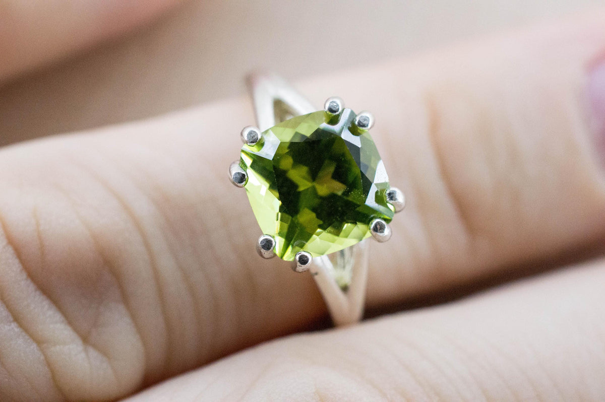 Peridot Ring, Natural Untreated Pakistan Peridot; 3.240cts