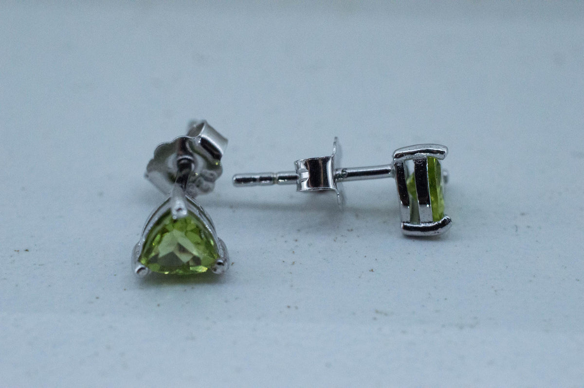 Peridot Earrings; Natural Untreated Arizona Peridot; 0.715cts