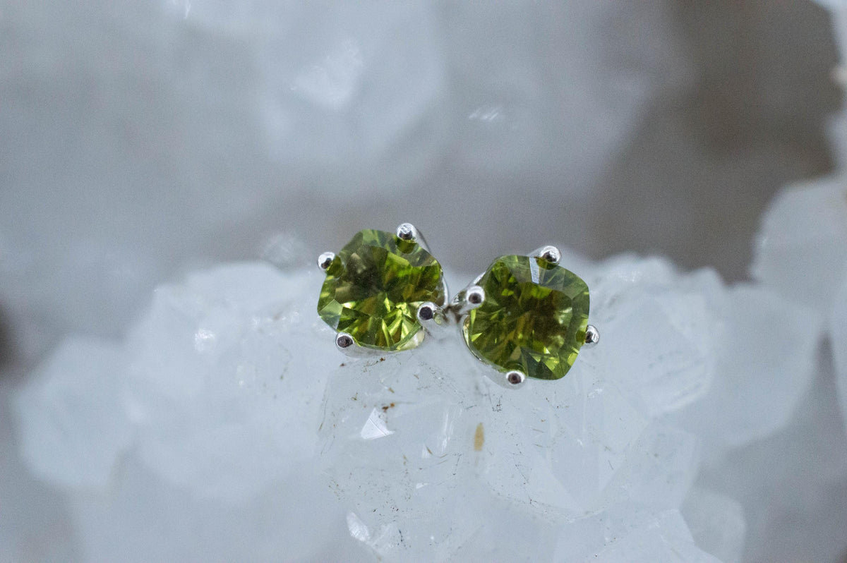 Peridot Earrings; Natural Untreated Arizona Peridot; 1.520cts