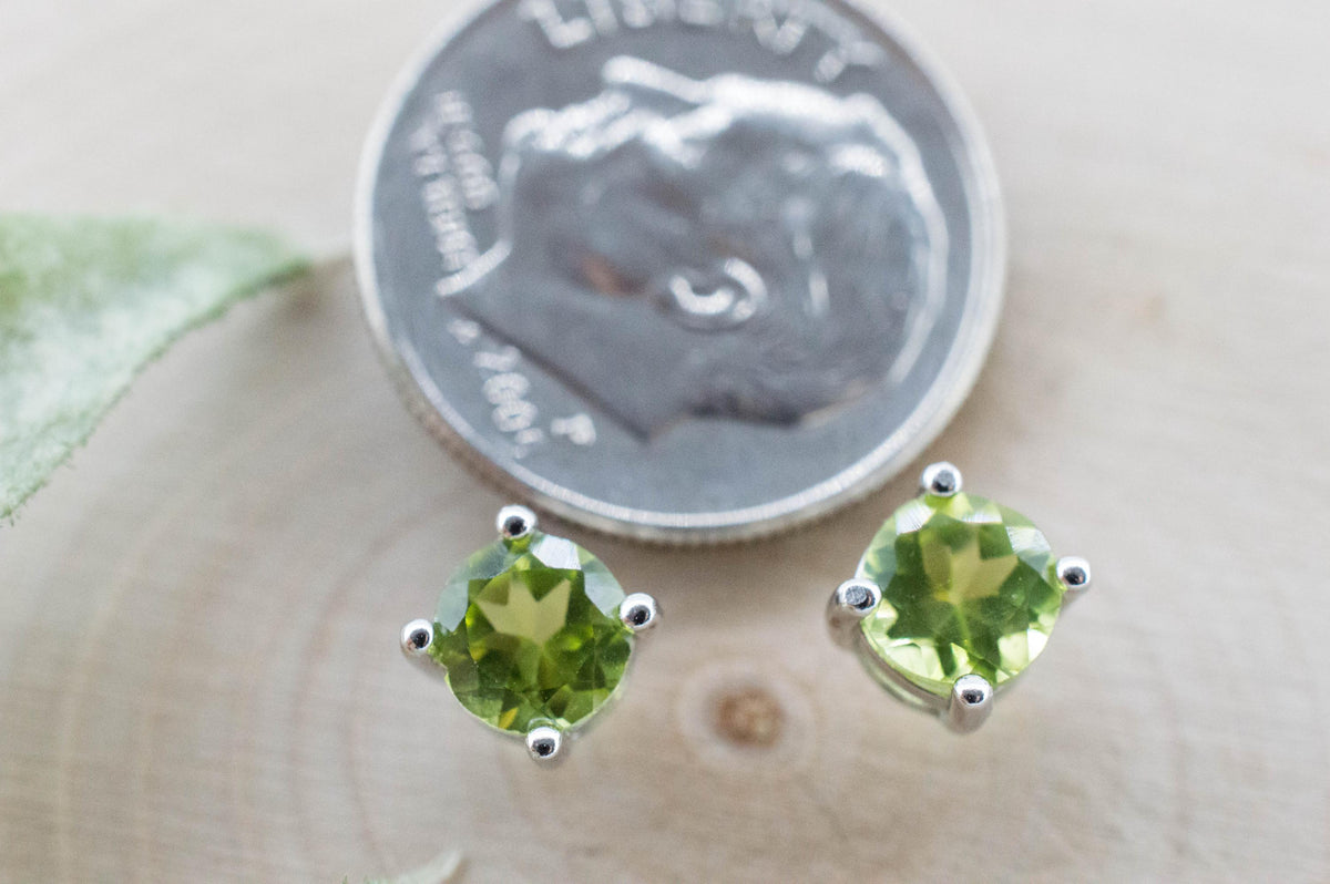 Peridot Earrings; Natural Untreated Arizona Peridot; 1.525cts
