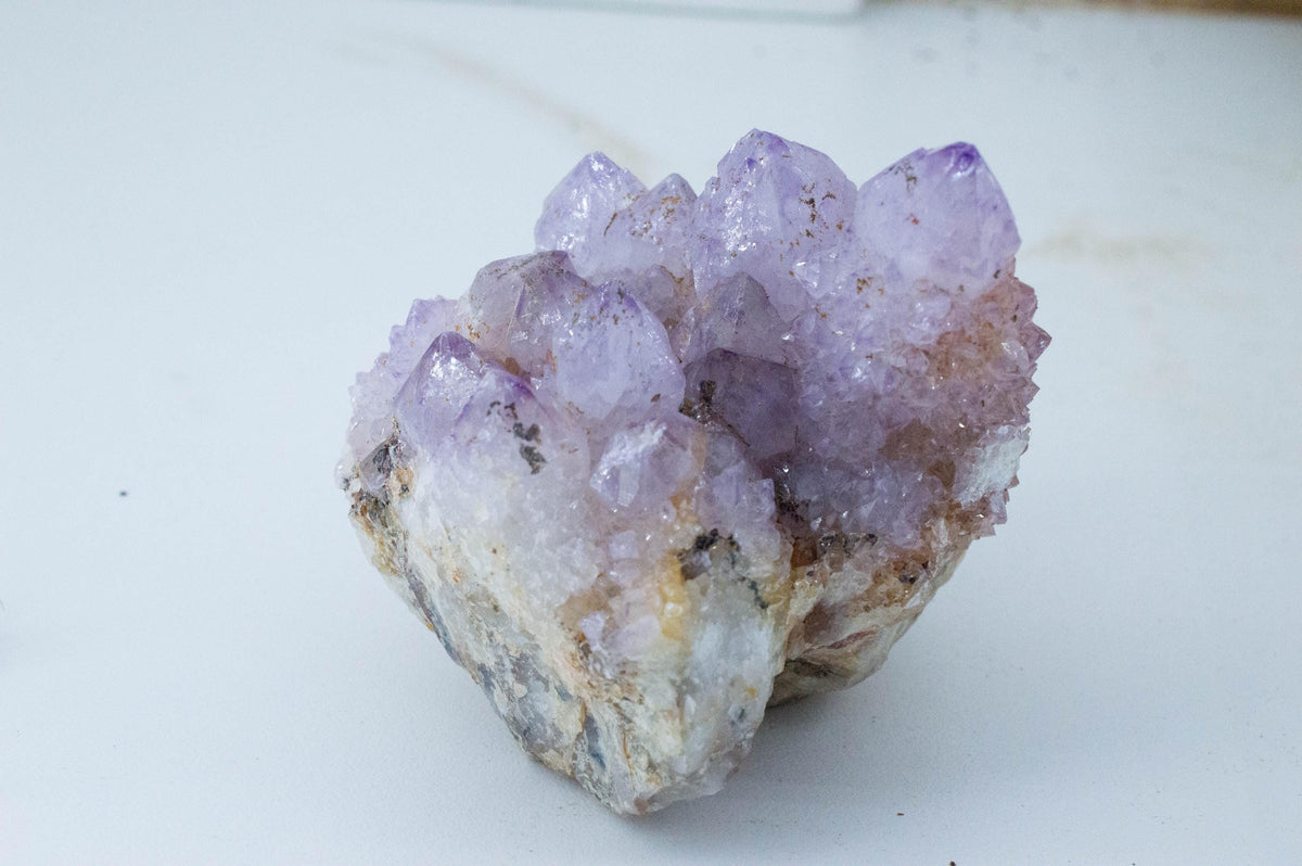 Spirit Quartz Cluster; Natural Untreated South Africa Cactus Quartz; 403.36 grams - Mark Oliver Gems