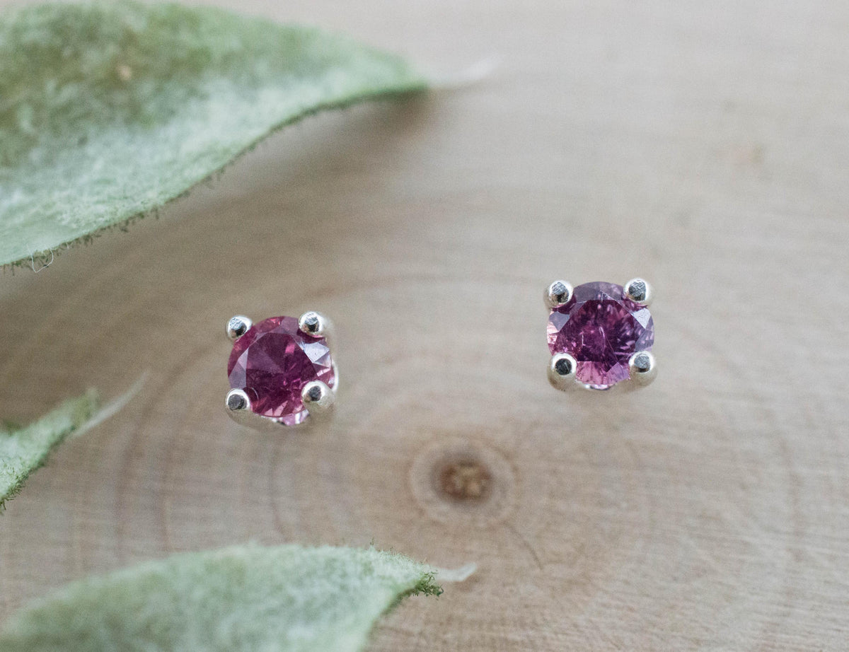 Winza Ruby Earrings; Natural Untreated Tanzania Ruby; 0.400cts
