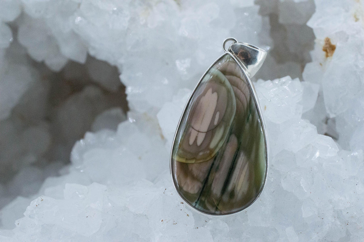 Imperial Jasper Pendant; Natural Untreated Mexico Jasper; 44x22mm