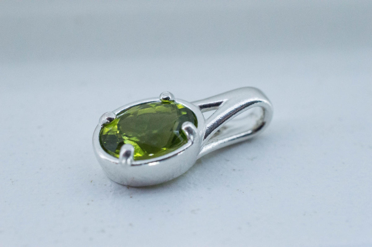 Peridot Pendant; Natural Untreated Tanzania GoGo Peridot; 1.930cts