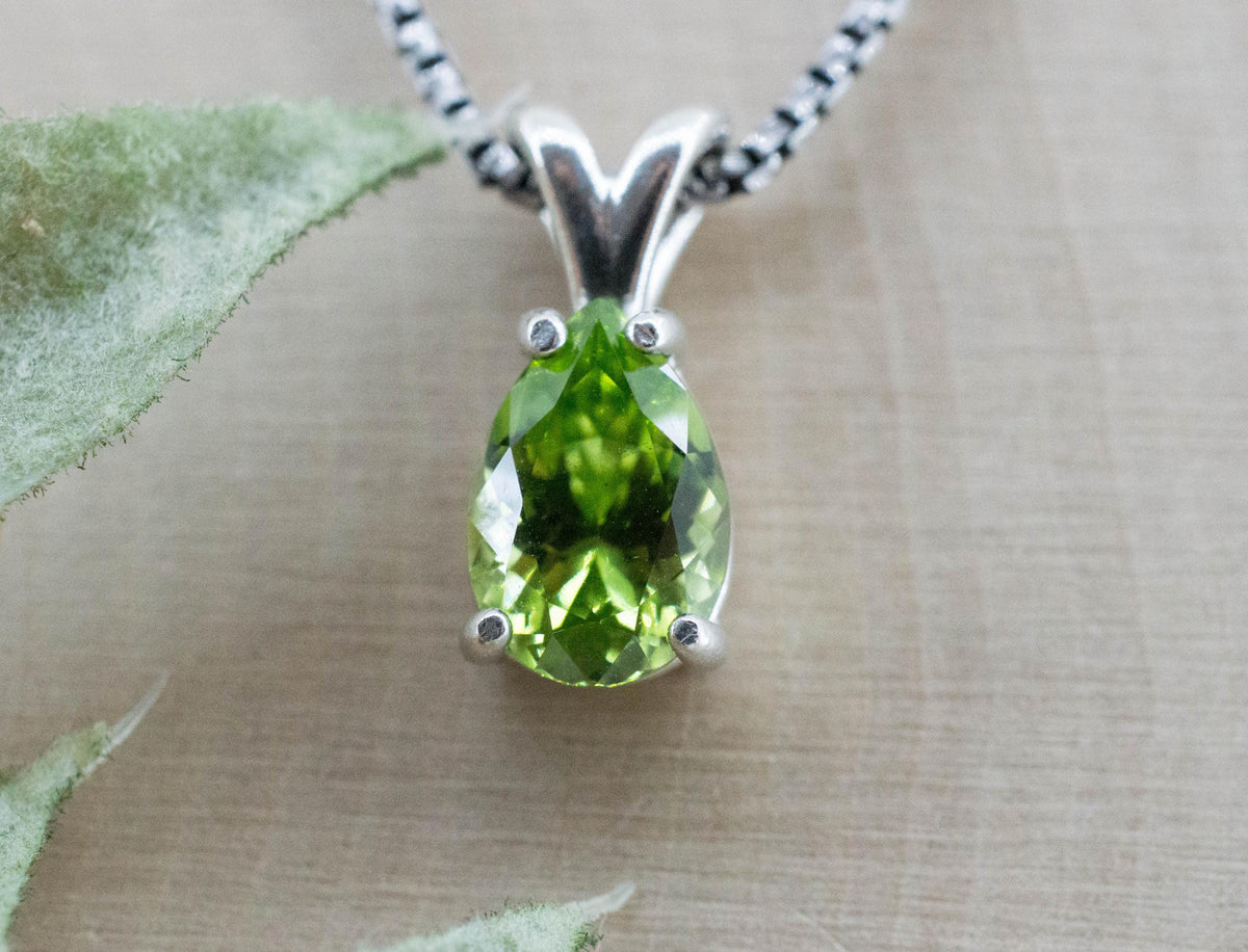 Peridot Pendant; Natural Untreated Tanzania GoGo Peridot; 1.985cts