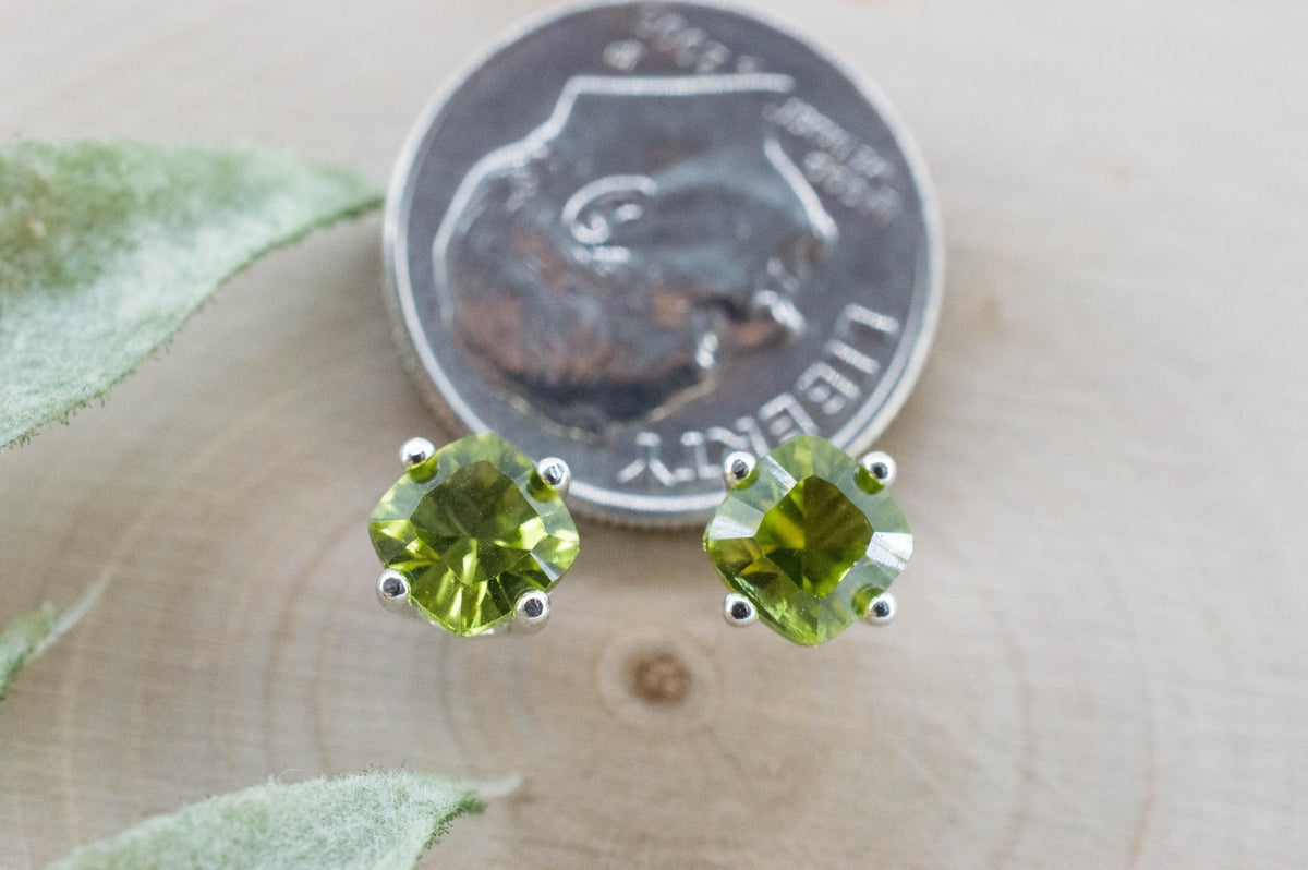 Peridot Earrings; Natural Untreated Arizona Peridot; 1.520cts