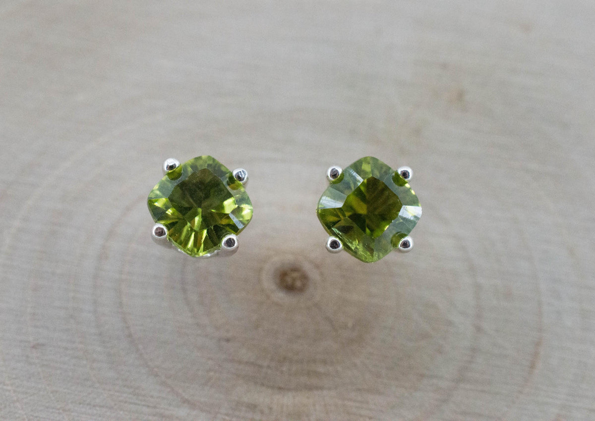 Peridot Earrings; Natural Untreated Arizona Peridot; 1.520cts