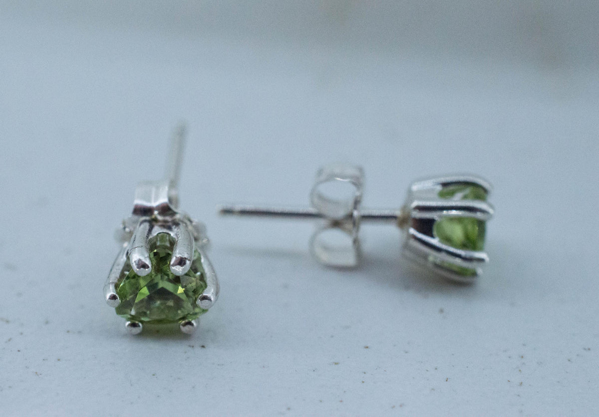 Peridot Earrings; Natural Untreated Tanzania Go Go Peridot; 0.875cts