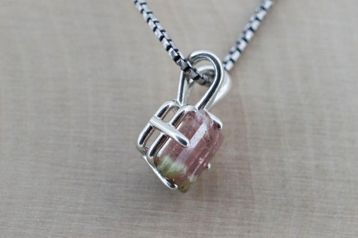 Watermelon Tourmaline Pendant; Natural Untreated Brazil Tourmaline; 2.495cts - Mark Oliver Gems