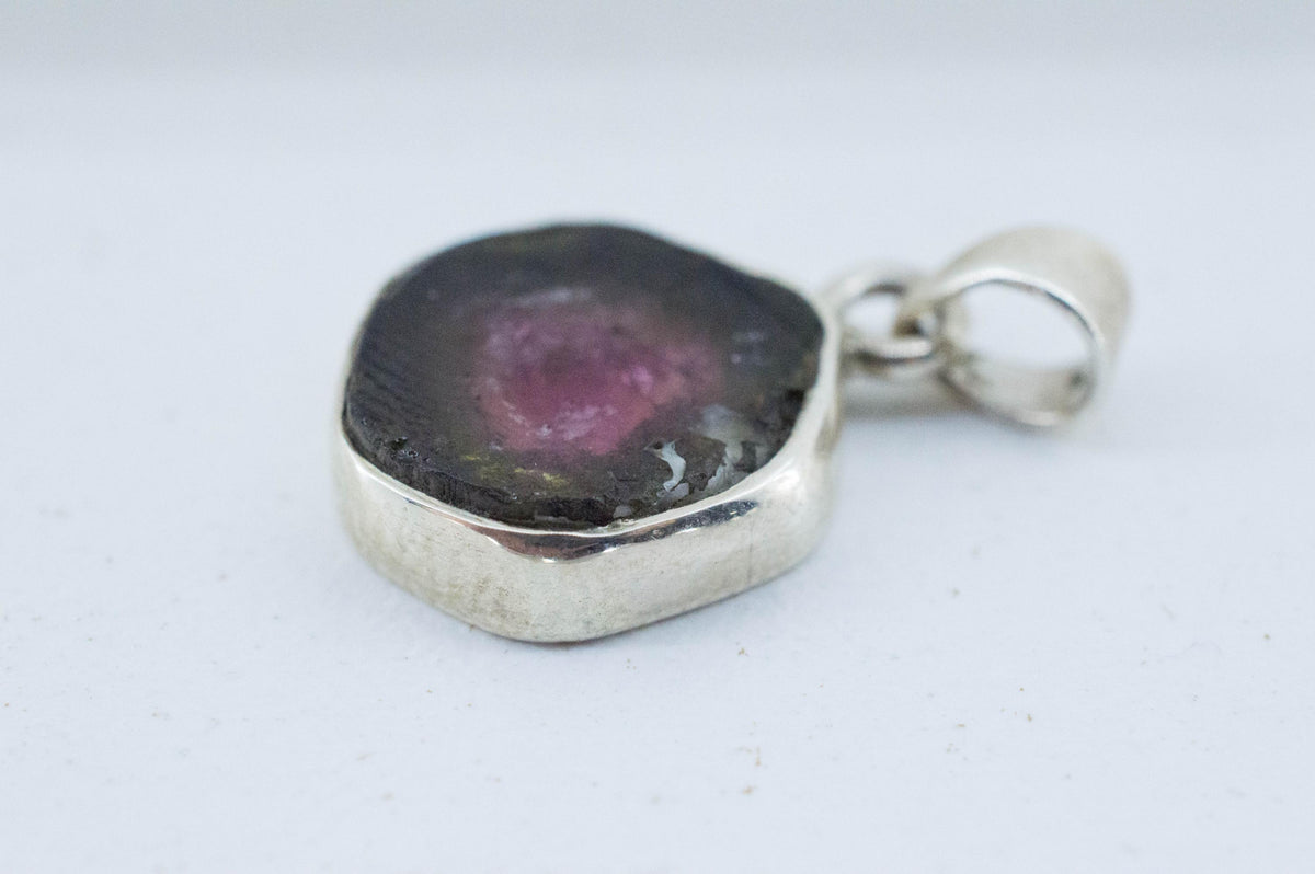 Watermelon Tourmaline Pendant; Natural Untreated Brazil Tourmaline; 3.850cts - Mark Oliver Gems