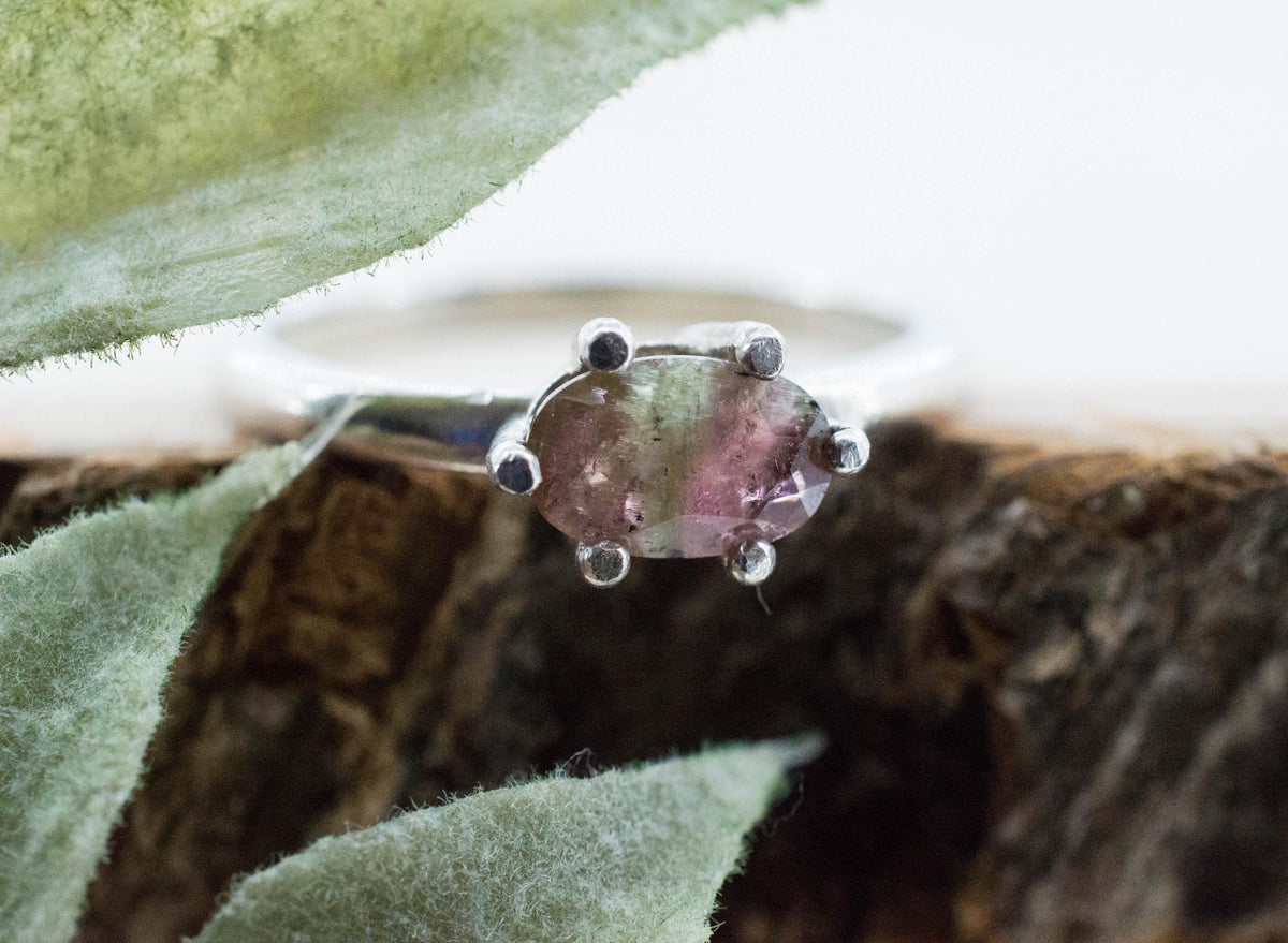 Watermelon Tourmaline Ring; Natural Untreated Brazilian Tourmaline; 0.680cts - Mark Oliver Gems
