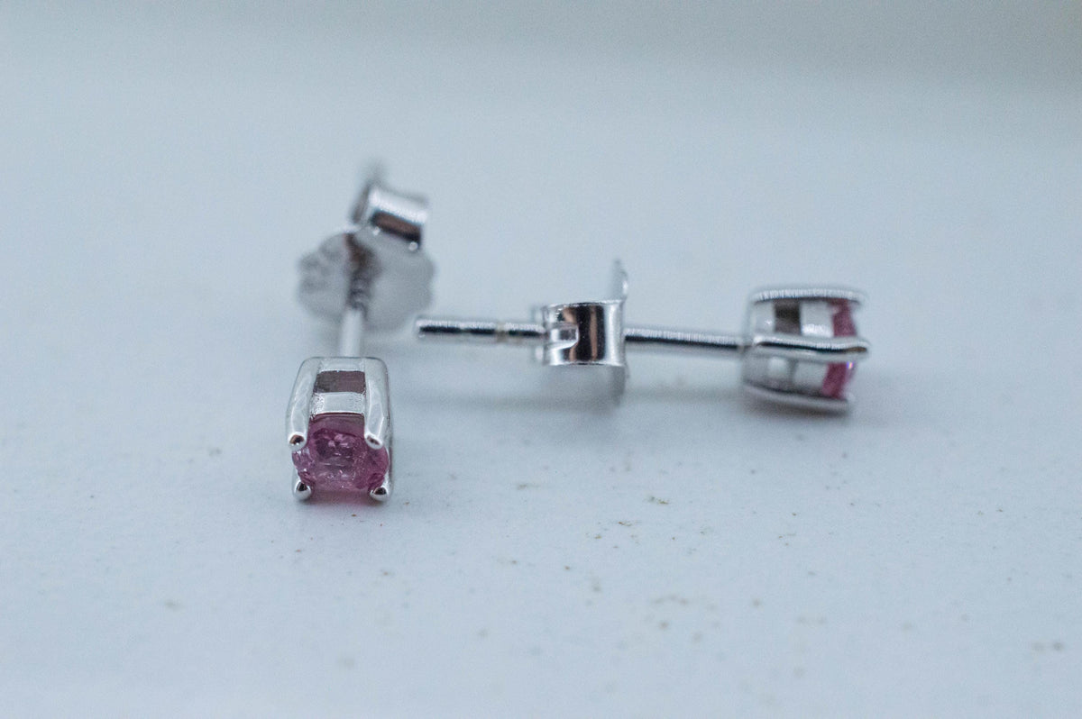 Pink Tourmaline Earrings; Natural Untreated Brazil Pink Tourmaline; 0.310cts - Mark Oliver Gems