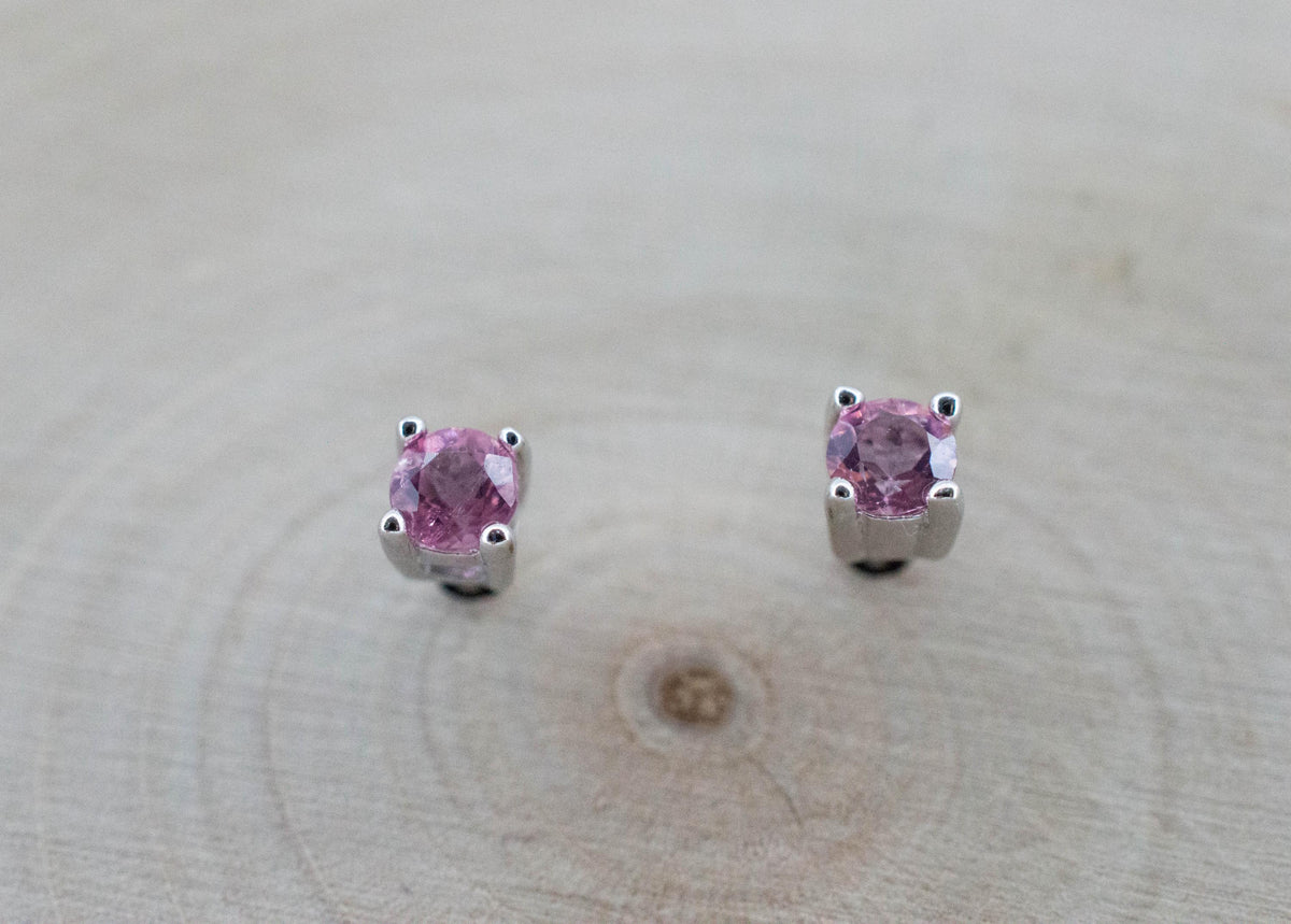 Pink Tourmaline Earrings; Natural Untreated Brazil Pink Tourmaline; 0.310cts - Mark Oliver Gems