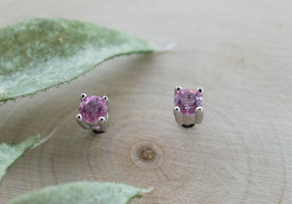 Pink Tourmaline Earrings; Natural Untreated Brazil Pink Tourmaline; 0.310cts - Mark Oliver Gems