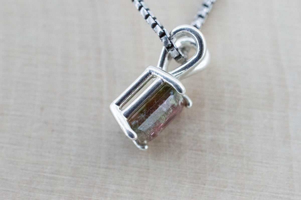 Watermelon Tourmaline Pendant; Natural Untreated Brazil Tourmaline; 1.455cts - Mark Oliver Gems