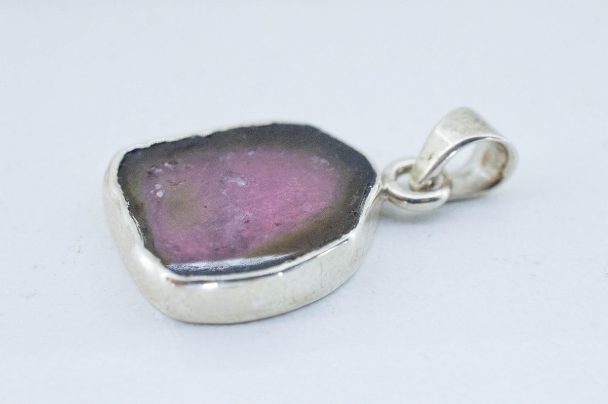 Watermelon Tourmaline Pendant; Natural Untreated Brazil Tourmaline; 4.980cts - Mark Oliver Gems