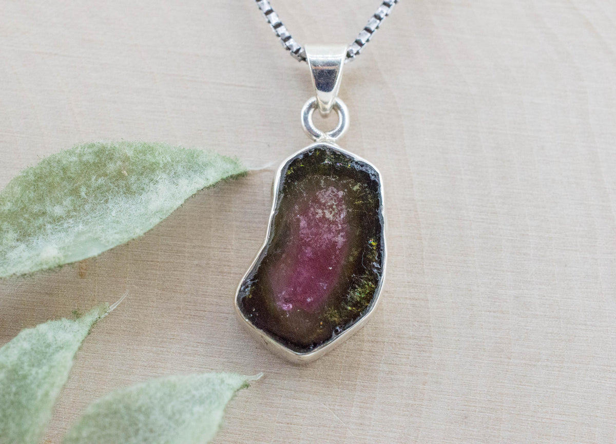 Watermelon Tourmaline Pendant; Natural Untreated Brazil Tourmaline; 5.250cts - Mark Oliver Gems