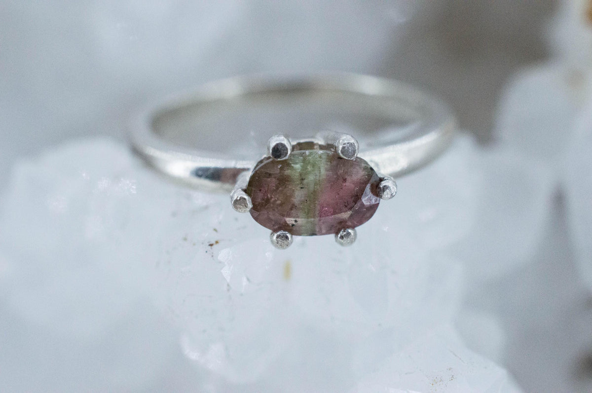 Watermelon Tourmaline Ring; Natural Untreated Brazilian Tourmaline; 0.680cts - Mark Oliver Gems