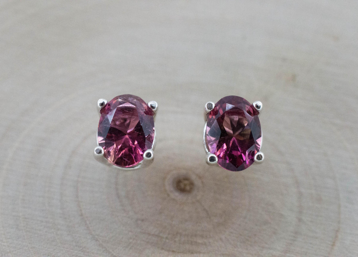 Pink Tourmaline Earrings; Natural Untreated Brazil Peach Tourmaline; 1.575cts - Mark Oliver Gems