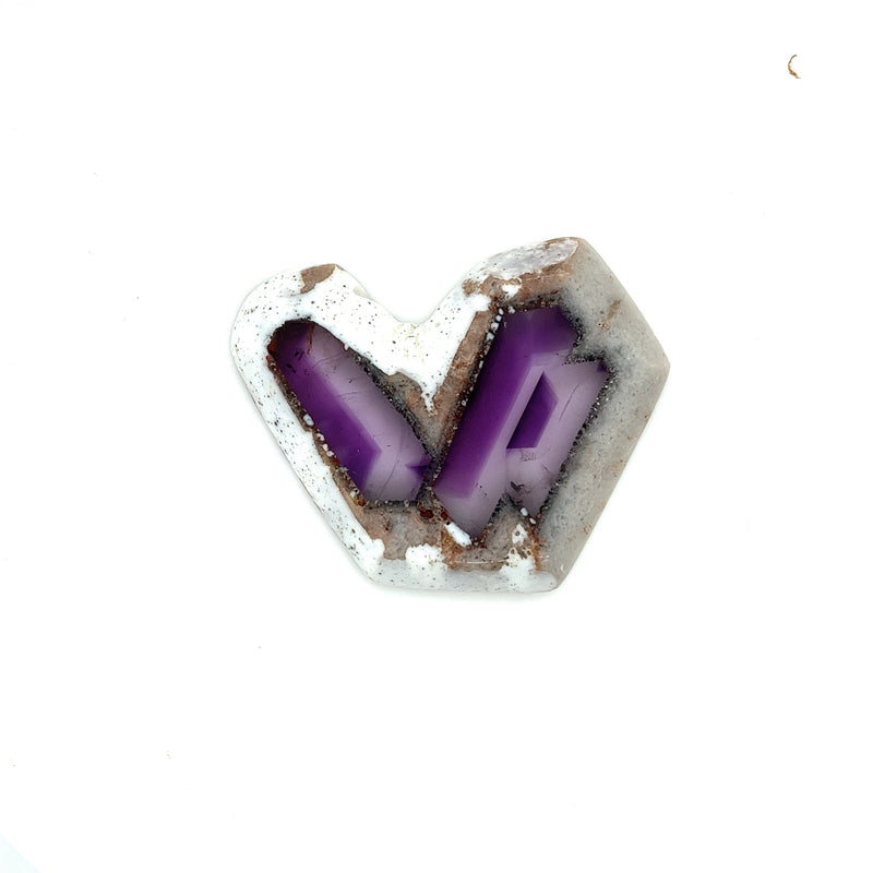 Trapiche Amethyst; Natural Untreated India Amethyst Slice, 18grams