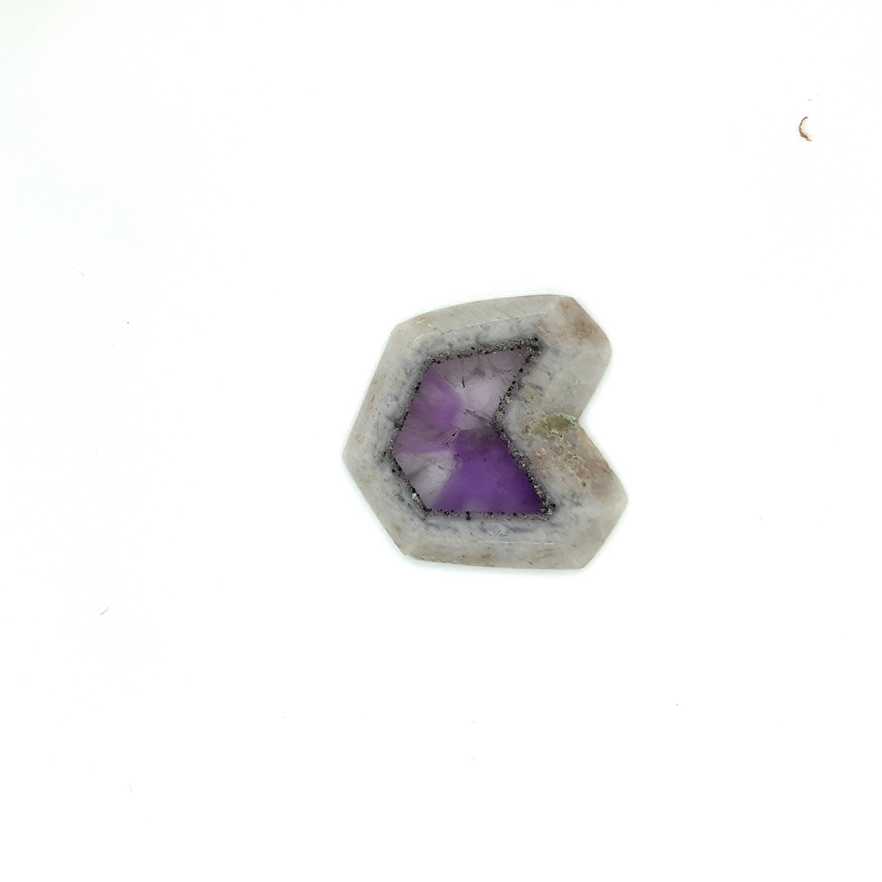 Trapiche Amethyst; Natural Untreated India Amethyst Slice, 8grams - Mark Oliver Gems