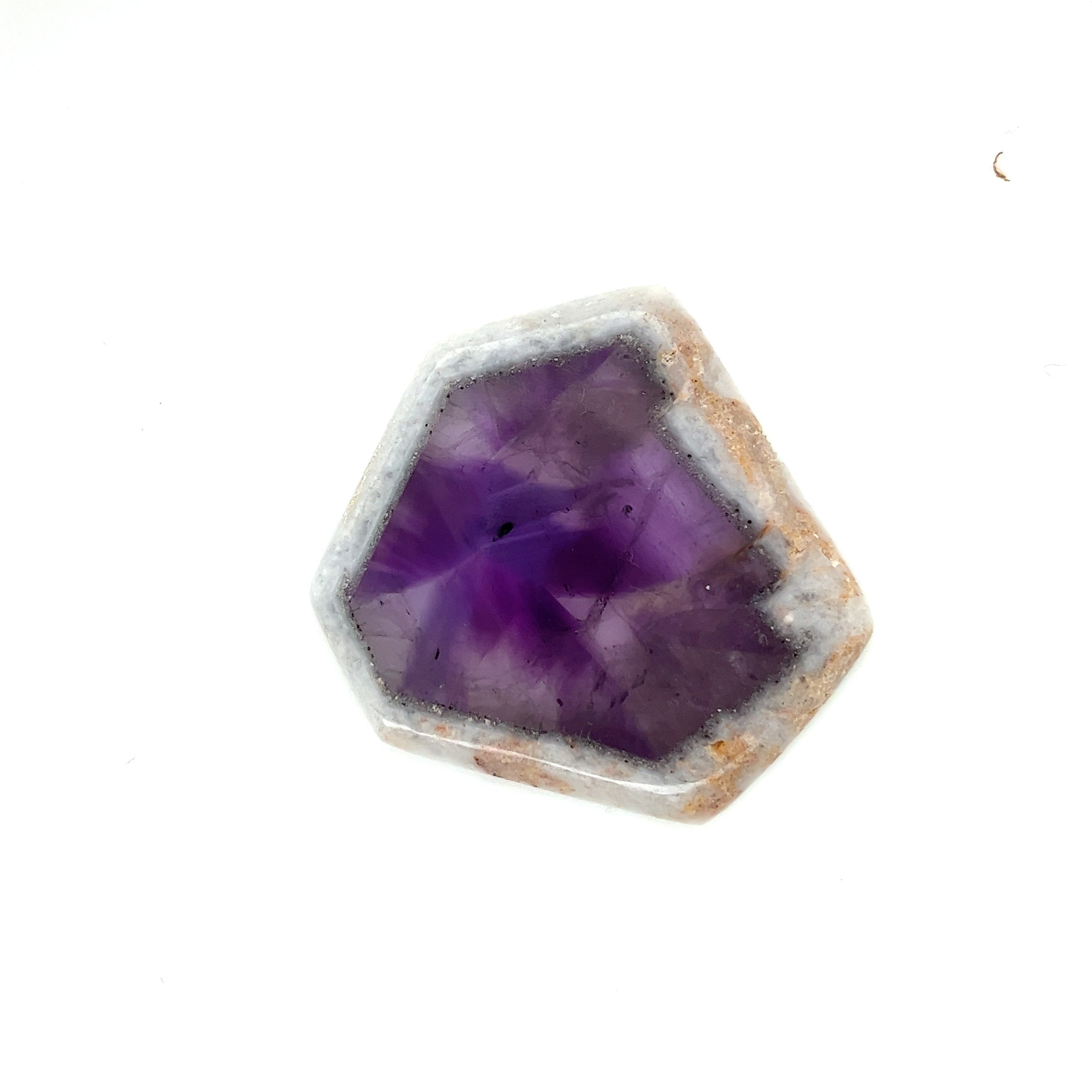 Trapiche Amethyst; Natural Untreated India Amethyst Slice, 21 grams - Mark Oliver Gems
