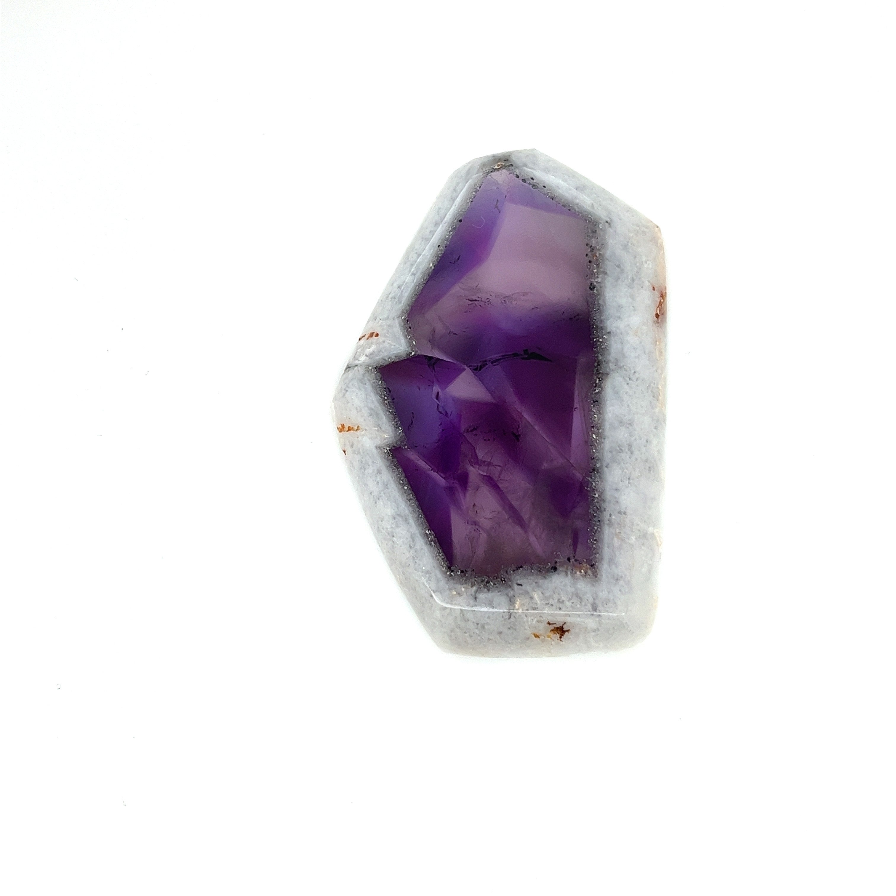 Trapiche Amethyst; Natural Untreated India Amethyst Slice, 21grams - Mark Oliver Gems