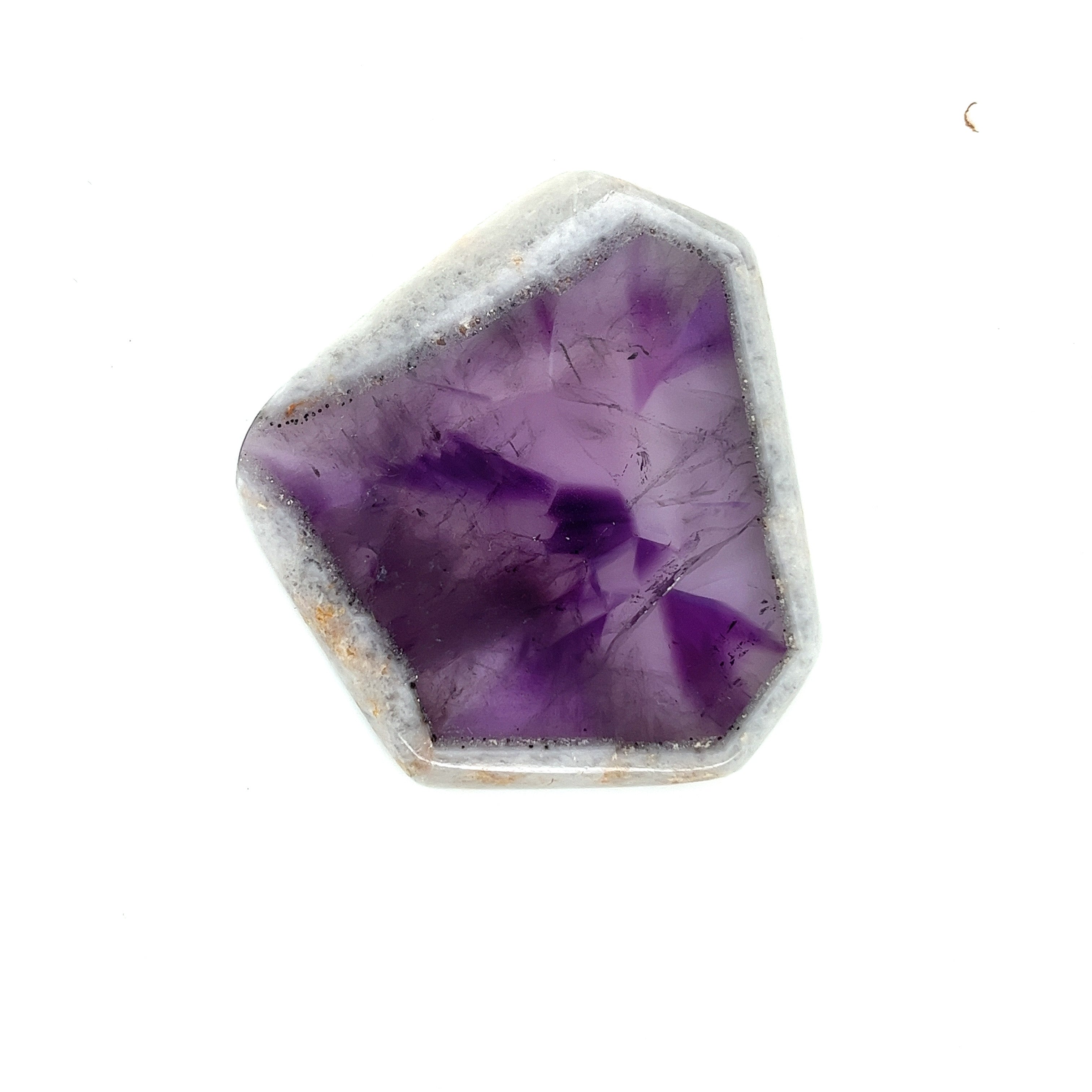 Trapiche Amethyst; Natural Untreated India Amethyst Slice, 27grams - Mark Oliver Gems