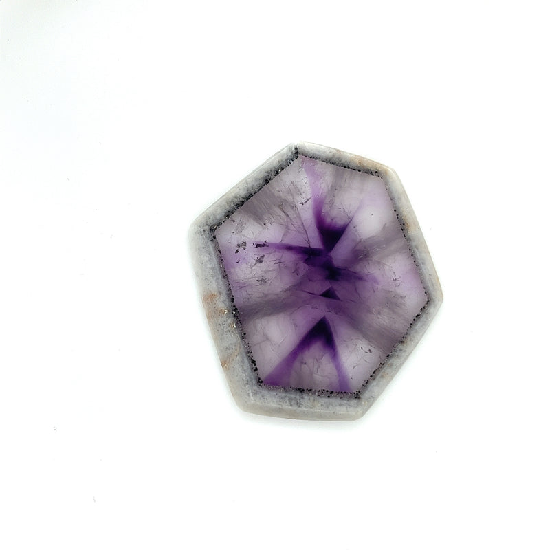 Trapiche Amethyst; Natural Untreated India Amethyst Slice, 15grams