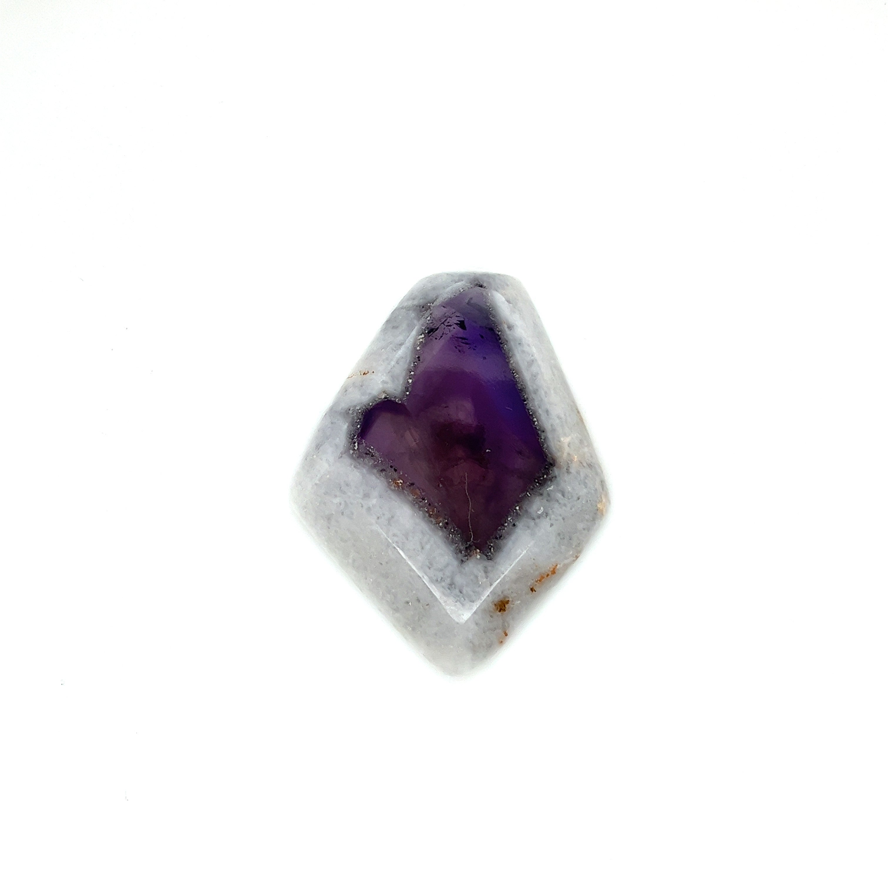 Trapiche Amethyst; Natural Untreated India Amethyst Slice, 14 grams - Mark Oliver Gems