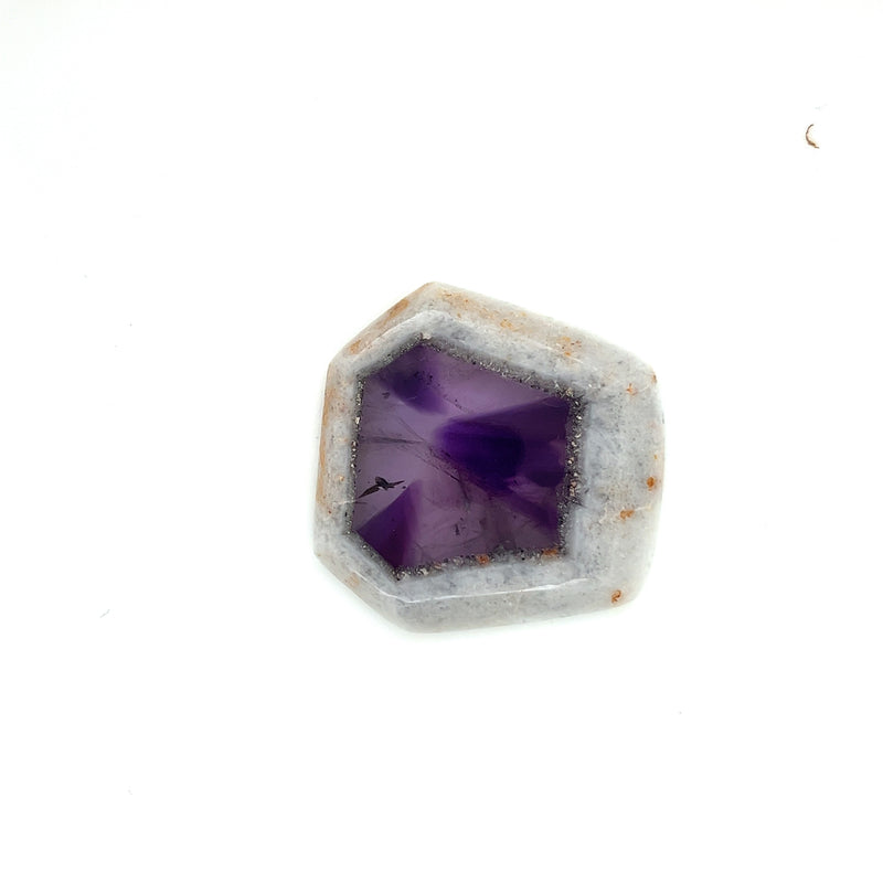 Trapiche Amethyst; Genuine Untreated India Amethyst Slice, 16 grams