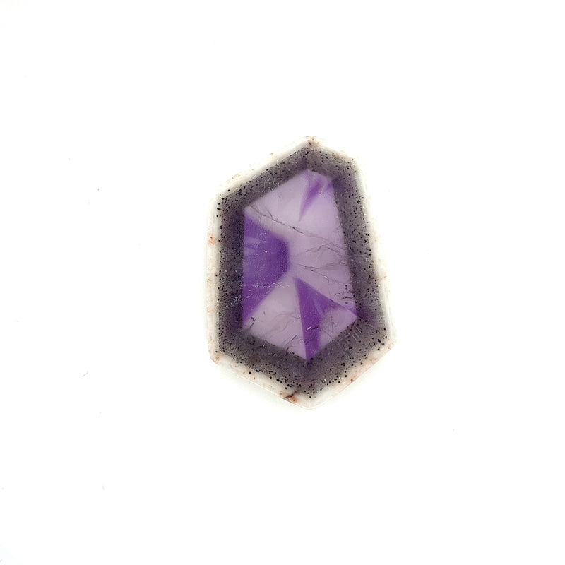 Trapiche Amethyst; Natural Untreated India Amethyst Slice, 14grams
