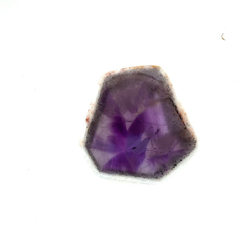 Trapiche Amethyst; Natural Untreated India Amethyst Slice, 21 grams