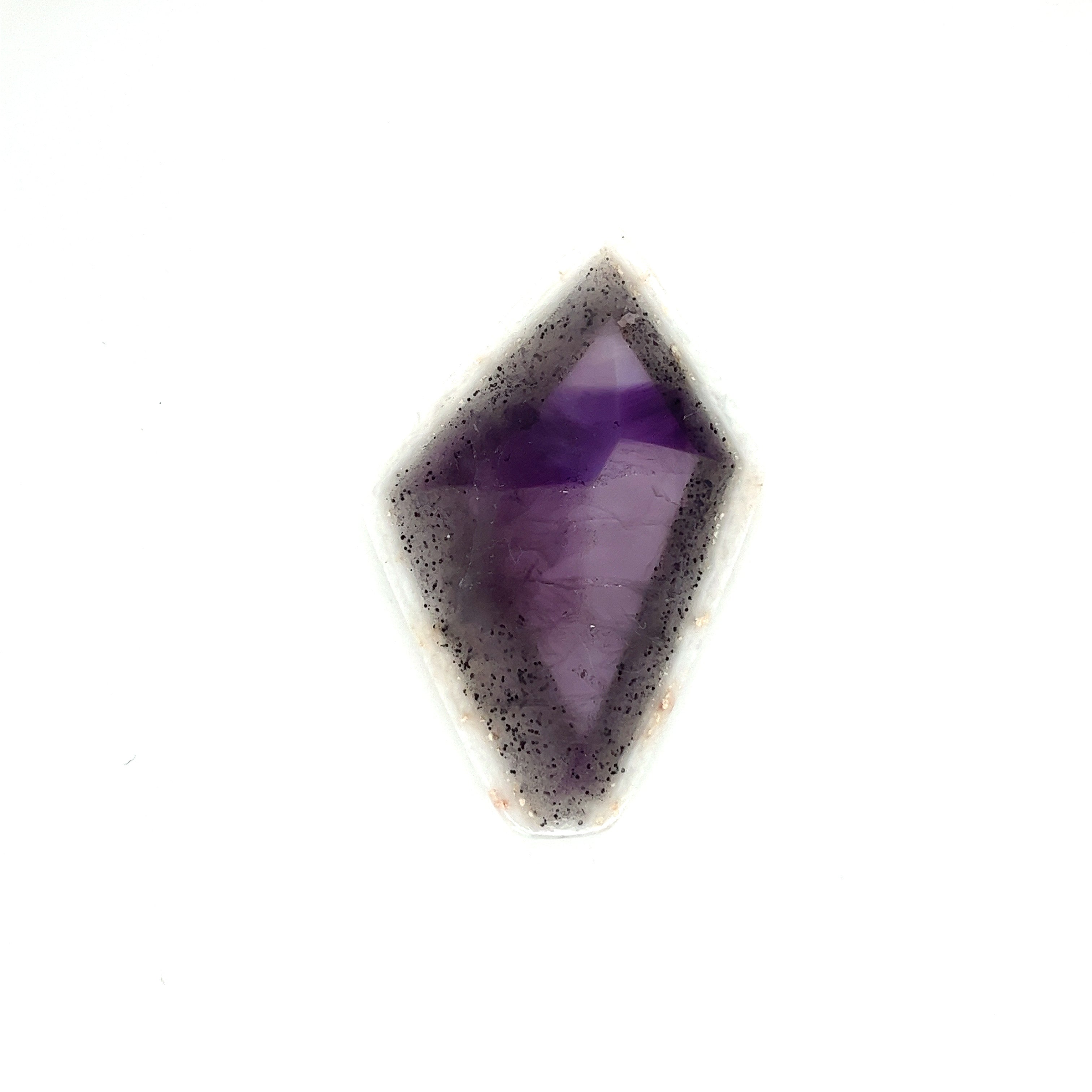 Trapiche Amethyst; Genuine Untreated India Amethyst Slice, 15 grams - Mark Oliver Gems