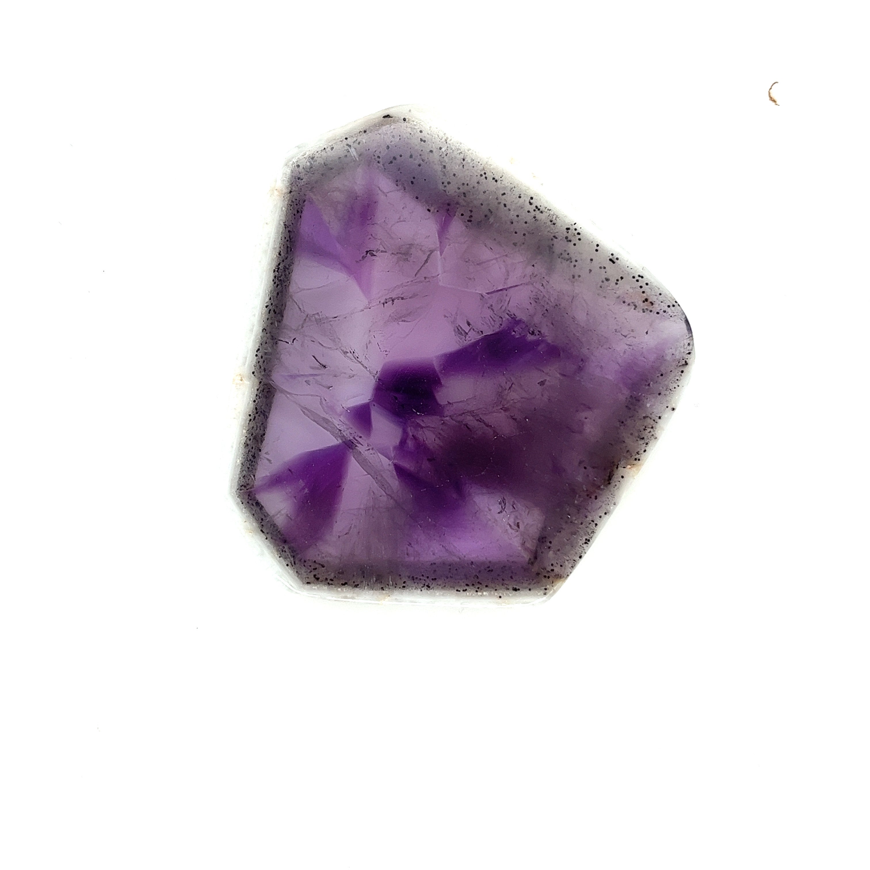Trapiche Amethyst; Natural Untreated India Amethyst Slice, 27grams - Mark Oliver Gems