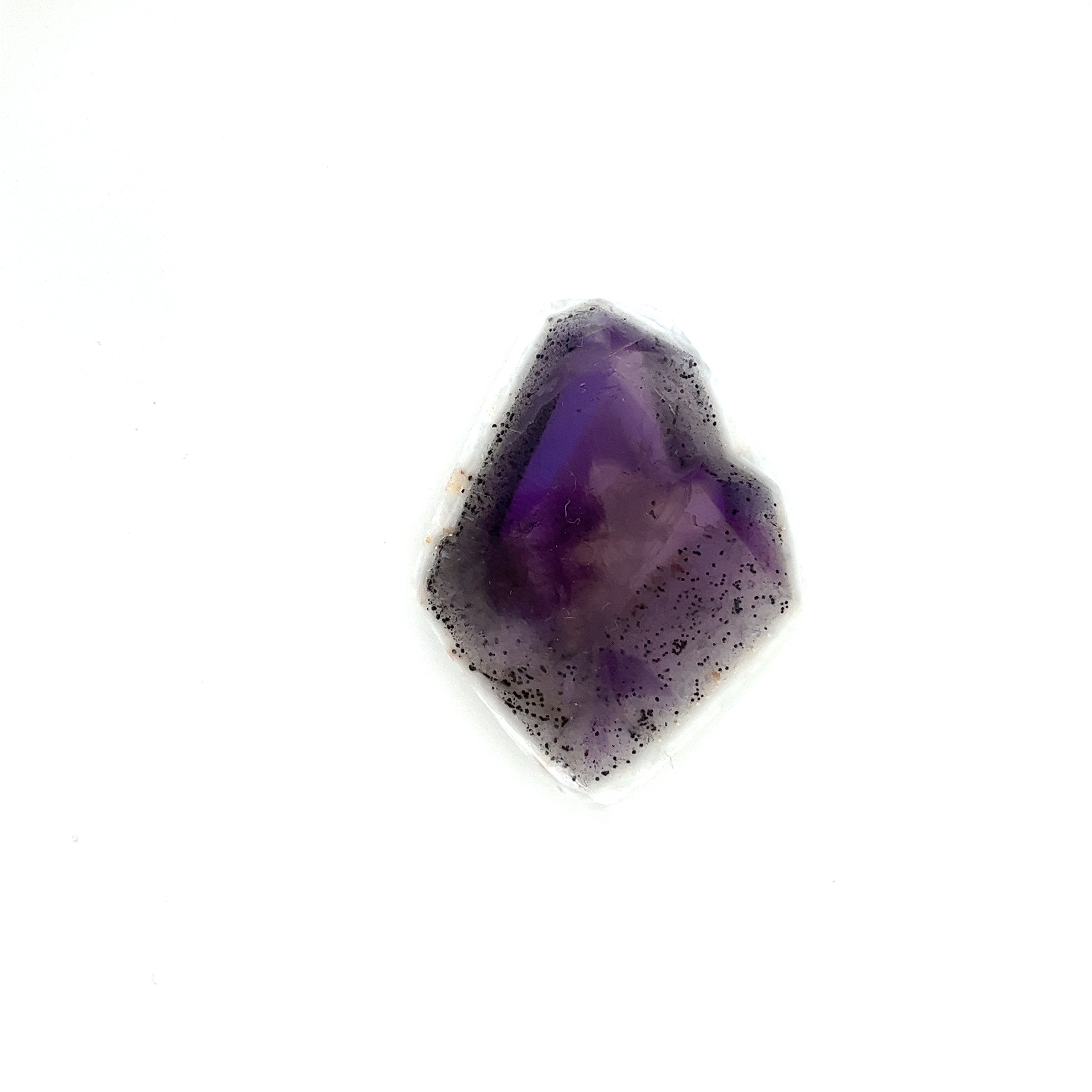 Trapiche Amethyst; Natural Untreated India Amethyst Slice, 14 grams - Mark Oliver Gems
