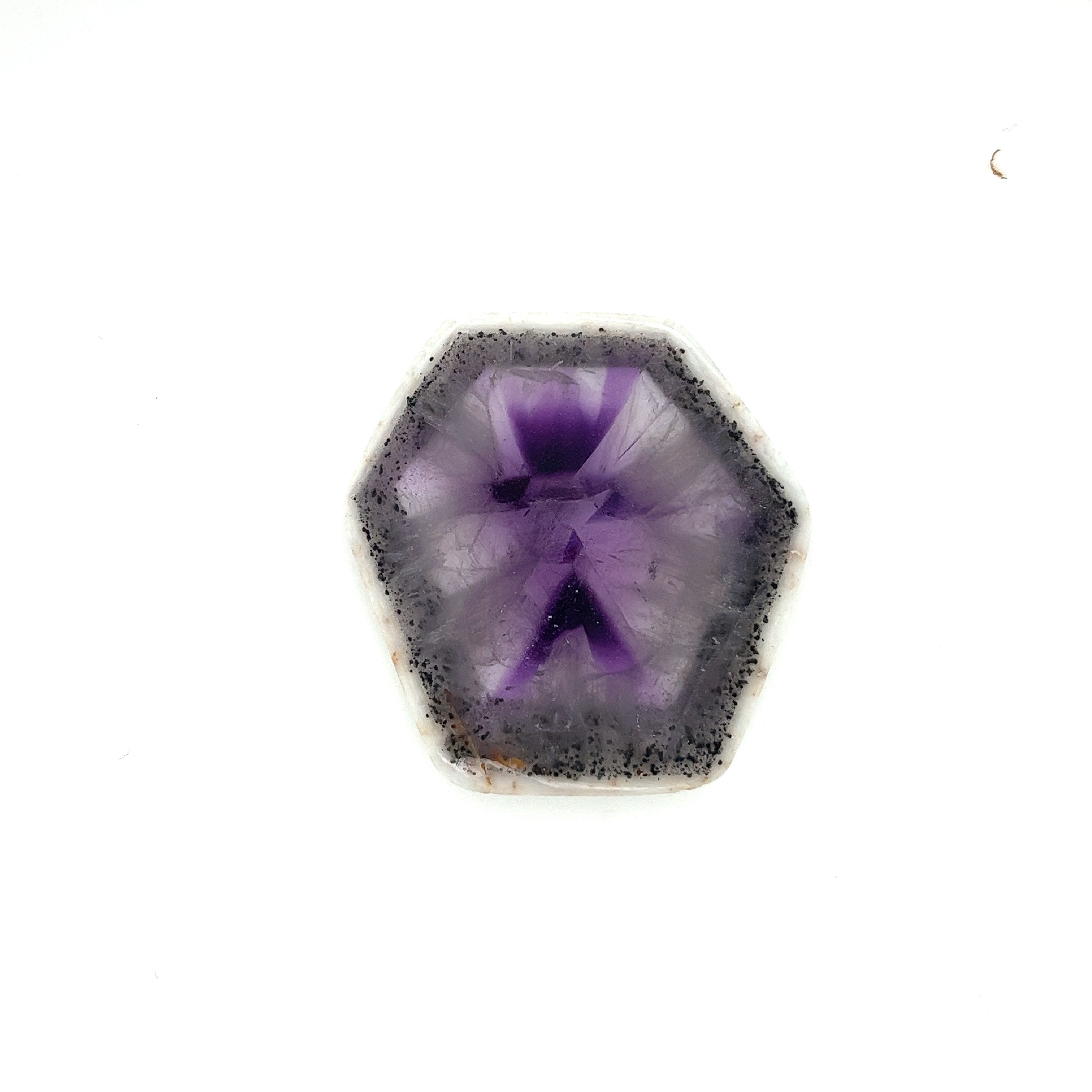 Trapiche Amethyst; Natural Untreated India Amethyst Slice, 18 grams - Mark Oliver Gems