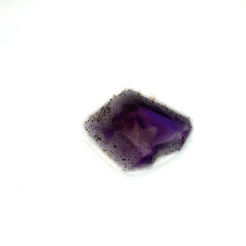 Trapiche Amethyst; Natural Untreated India Amethyst Slice, 14 grams