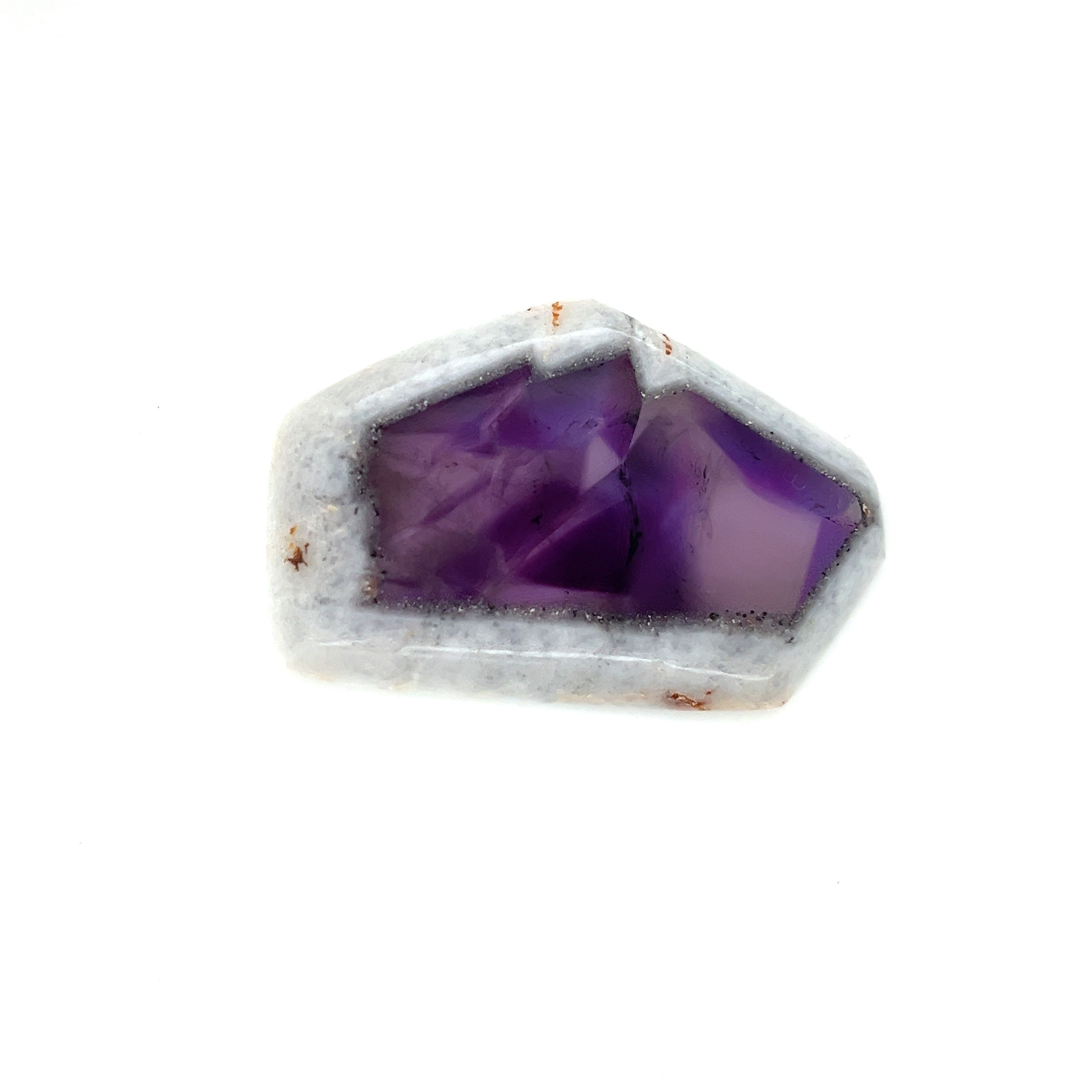Trapiche Amethyst; Natural Untreated India Amethyst Slice, 21grams - Mark Oliver Gems